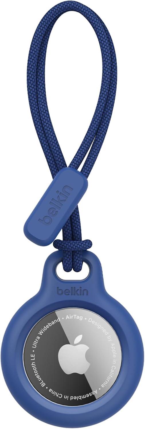 imageBelkin Apple AirTag Secure Holder with Key Ring Durable Scratch Resistant Case With Open Face amp Raised Edges Protective AirTag Keychain Accessory For Keys Pets Luggage Backpacks BlueBlue