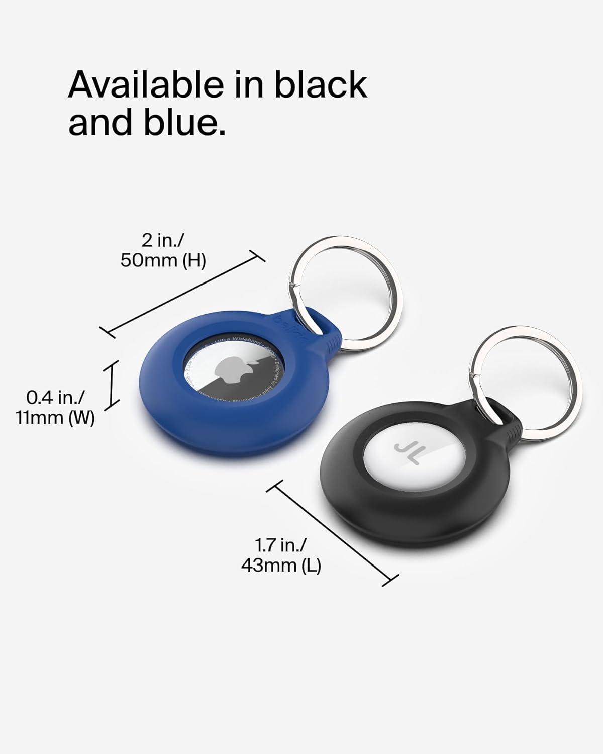 imageBelkin Apple AirTag Secure Holder with Key Ring Durable Scratch Resistant Case With Open Face amp Raised Edges Protective AirTag Keychain Accessory For Keys Pets Luggage Backpacks BlueBlue