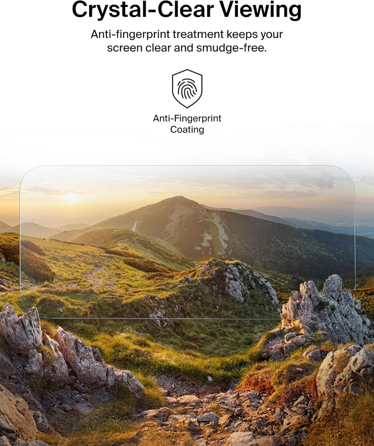 imageBelkin ScreenForce UltraGlass 2 Screen Protector for iPhone 17 Pro Max 25X Stronger Glass ScratchResistant amp Impact Protection Easy Align Tray for BubbleFree Application Made with Recycled GlassiPhone 17