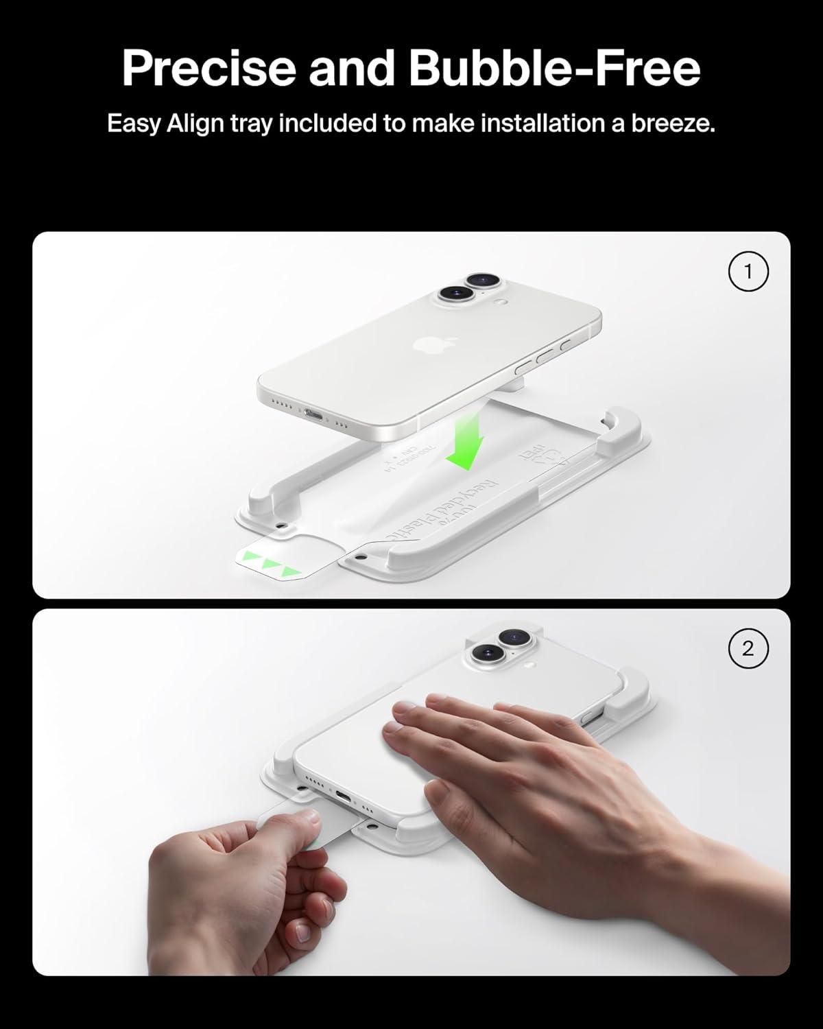 imageBelkin ScreenForce UltraGlass 2 Screen Protector for iPhone 17 Pro Max 25X Stronger Glass ScratchResistant amp Impact Protection Easy Align Tray for BubbleFree Application Made with Recycled GlassiPhone 17