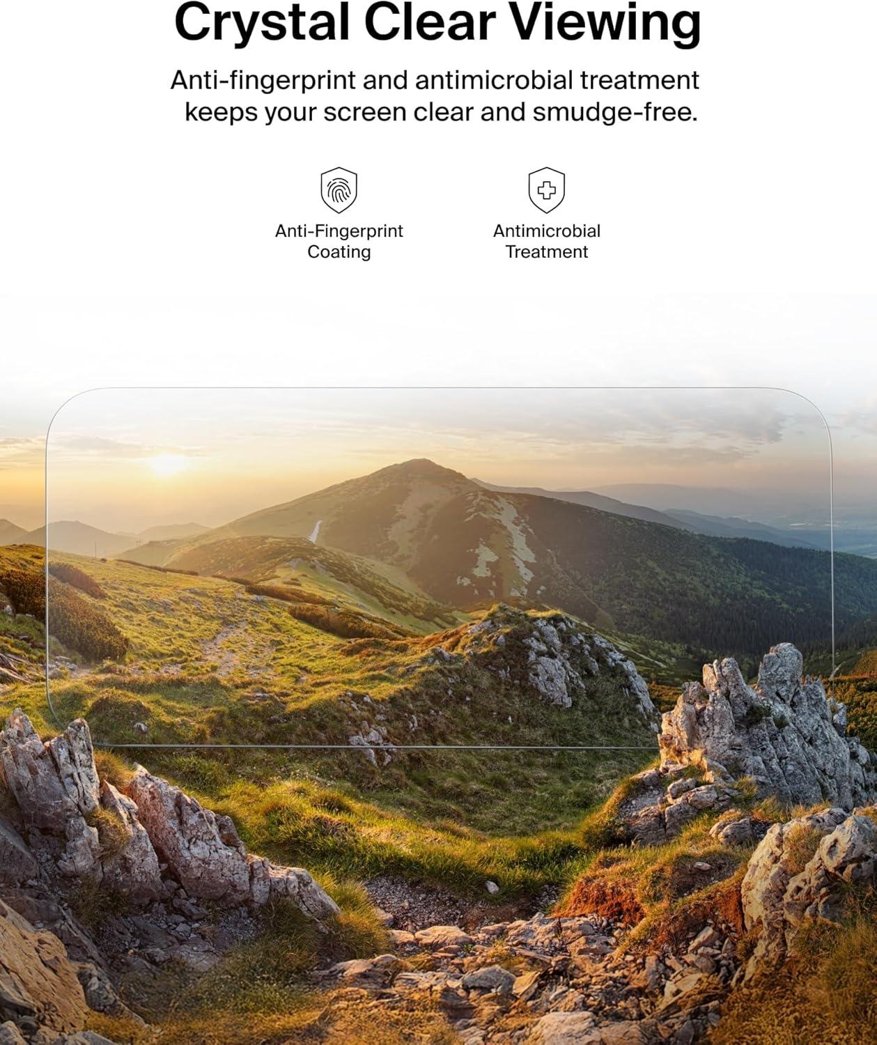 imageBelkin ScreenForce UltraGlass 2 Screen Protector for iPhone 17 Pro Max 25X Stronger Glass ScratchResistant amp Impact Protection Easy Align Tray for BubbleFree Application Made with Recycled GlassiPhone 17 Pro Max