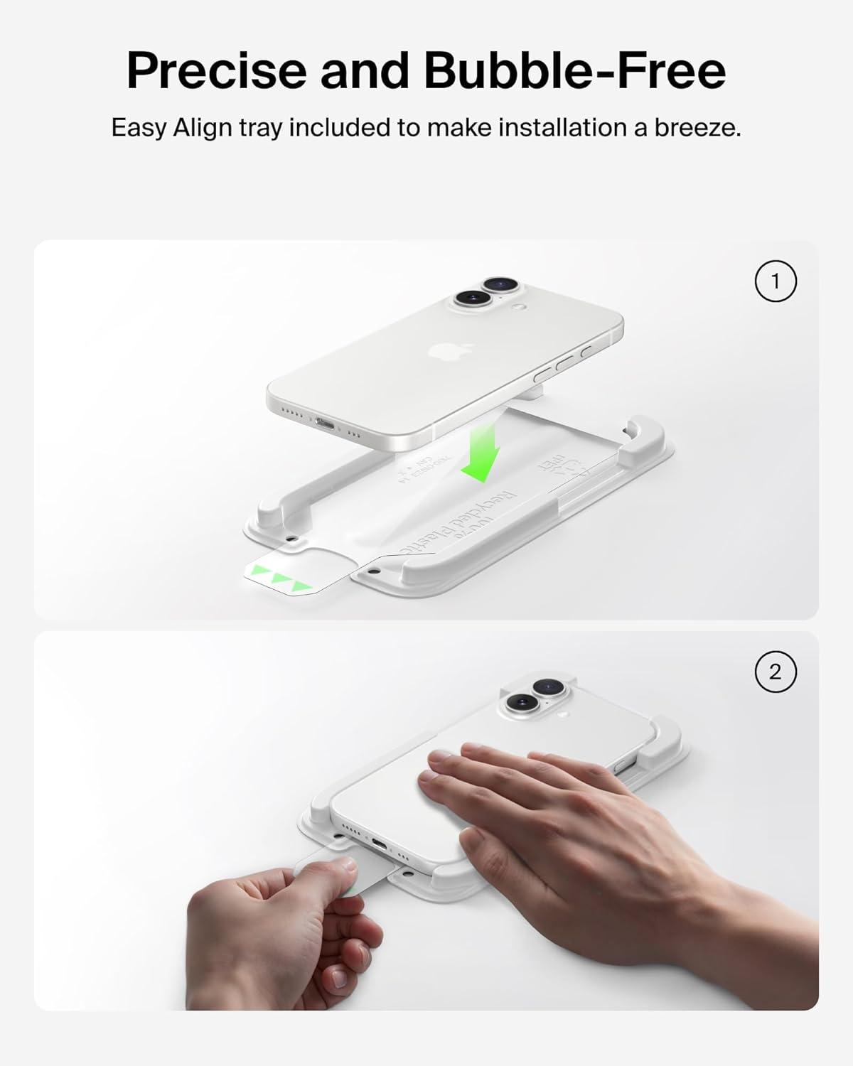 imageBelkin ScreenForce UltraGlass 2 Screen Protector for iPhone 17 Pro Max 25X Stronger Glass ScratchResistant amp Impact Protection Easy Align Tray for BubbleFree Application Made with Recycled GlassiPhone 17