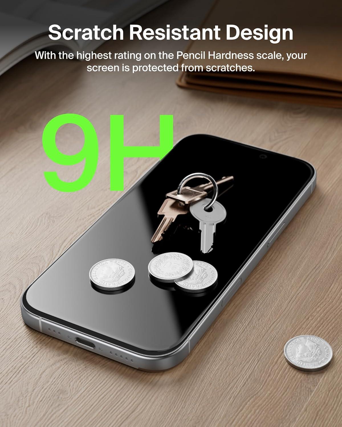 imageBelkin ScreenForce UltraGlass 2 Screen Protector for iPhone 17 Pro Max 25X Stronger Glass ScratchResistant amp Impact Protection Easy Align Tray for BubbleFree Application Made with Recycled GlassiPhone 17 Pro