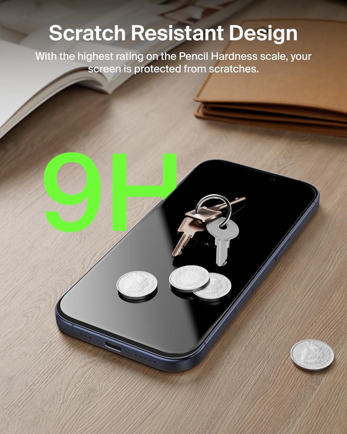 imageBelkin ScreenForce UltraGlass 2 Screen Protector for iPhone 17 Pro Max 25X Stronger Glass ScratchResistant amp Impact Protection Easy Align Tray for BubbleFree Application Made with Recycled GlassiPhone 17 Pro Max