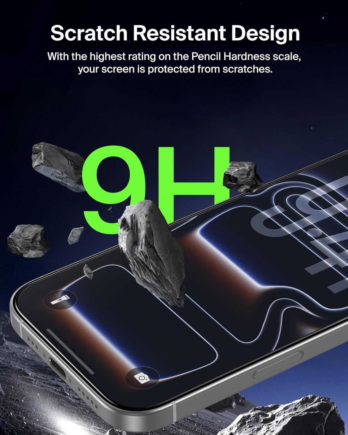 imageBelkin ScreenForce UltraGlass 2 Screen Protector for iPhone 17 Pro Max 25X Stronger Glass ScratchResistant amp Impact Protection Easy Align Tray for BubbleFree Application Made with Recycled GlassiPhone 17 Pro Max