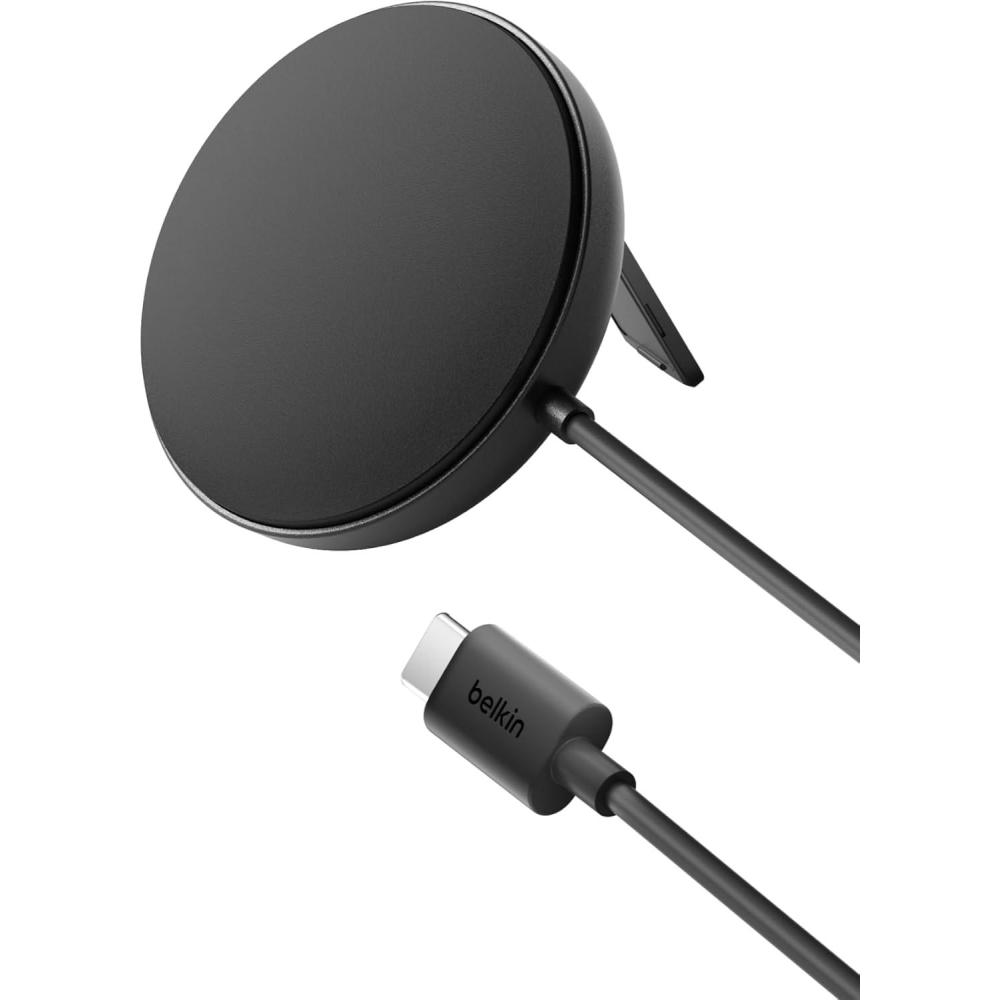 imageBelkin Magnetic Wireless Charging Pad Qi2 15W wKickstand  MagSafeCompatible Qi2Certified Wireless Charger for iPhone 17 Series Samsung Galaxy S25 Series AirPods No PSU  BlackNo Power Supply Gen2