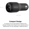 Belkin 36-Watt Dual-USB Car Charger – Power Delivery 2 18W USB-C Ports with PPS Charging Apple iPhone 14, 14 Pro, 14 Pro Max, iPhone 13, 13 Pro, 13 Pro Max Samsung Galaxy, AirPods – USB-C Charger(Dual USB-A & C 37W + LGT Cable)