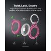 Belkin Apple AirTag Secure Holder with Key Ring – Durable Scratch Resistant Case With Open Face & Raised Edges – Protective AirTag Keychain Accessory For Keys, Pets, Luggage, Backpacks – Blue(Pink)