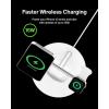 Belkin MagSafe-Compatible Charger, 3-in-1 Wireless Charging Station, Qi2-Certified 15W Wireless Charge for Apple iPhone 17 Series, Apple Watch, AirPods w/Non-Slip Base, 40W Included – Black(White)
