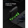 Belkin Portable Charger, 3-Port Laptop Power Bank 20000 mAh – USB-C & USB-A Ports, 65W iPhone Charger Fast Charging – MacBook, Apple iPhone 17, iPad, Samsung Galaxy S25, Nintendo Switch 2, etc – Black(Old Gen)