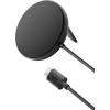 Belkin Magnetic Wireless Charging Pad Qi2 15W w/Kickstand – MagSafe-Compatible Qi2-Certified Wireless Charger for iPhone 17 Series, Samsung Galaxy S25 Series, AirPods (No PSU) – Black(No Power Supply (Gen2))