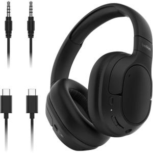 Belkin SoundForm Isolate Bluetooth Over-Ear Headphones – Hybrid Active Noise Cancelling Headphones – Wireless w/ 60H Playtime, Fast Charging & CloudCushion Ear Cups for Travel, Home, or Office – Black(Black)