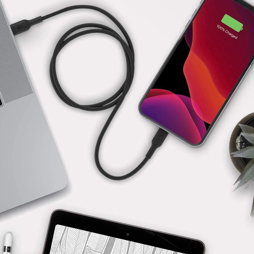 imageBelkin BoostCharge Fast Charging USB C to Lightning Cable 33ft1M MFi Certified 18W Power Delivery iPhone Charger Cord Apple Charger USB C Cable Fast Charging for iPhone 14 iPhone 13 BlackBlack