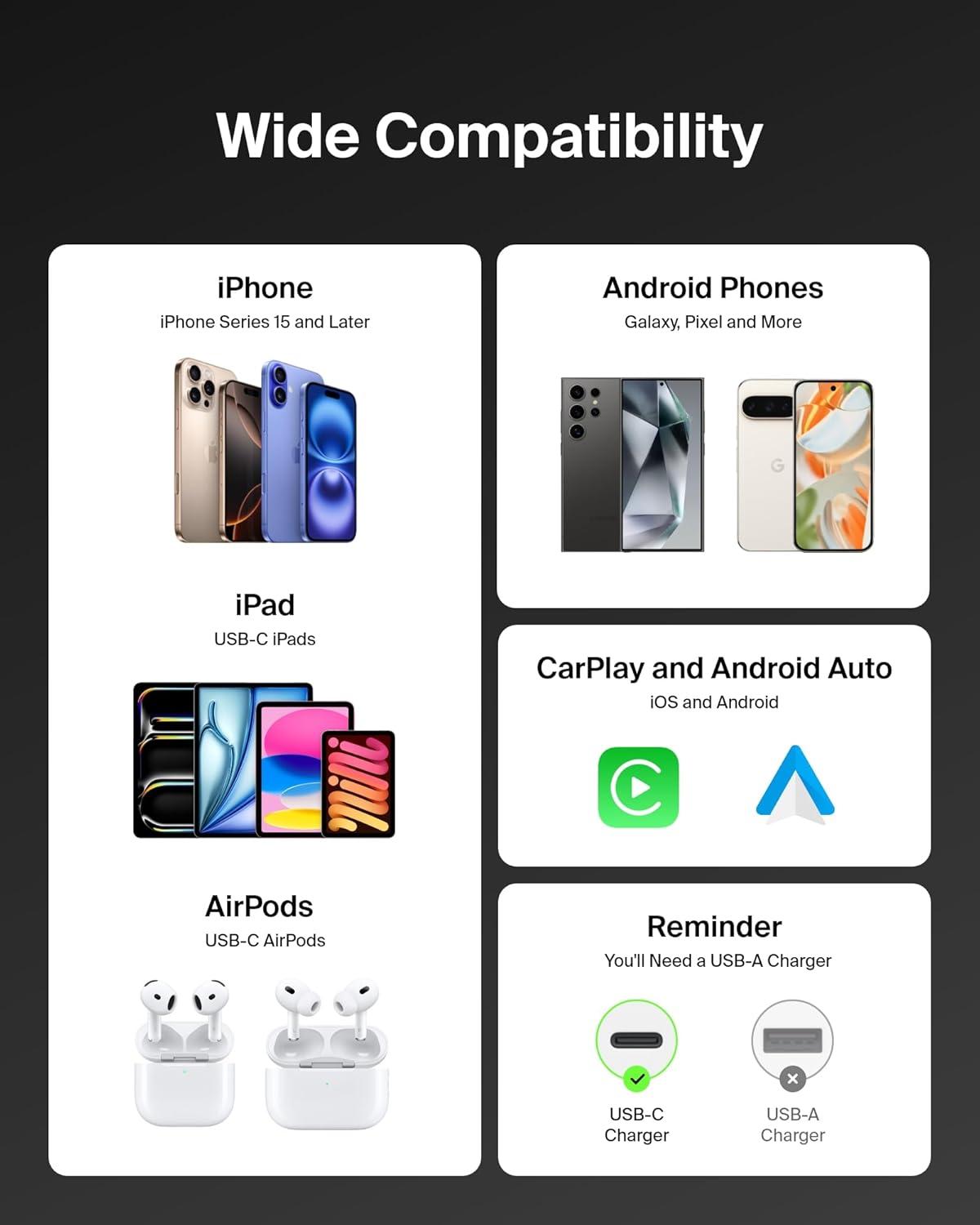 imageBelkin BoostCharge Pro Flex Braided USBC to USBC Charger Cable 2M66FT USBIF Fast Charging Cable for iPhone 16 Series MacBook Pro iPad Pro Galaxy S25 S24 Nintendo Switch 2 amp More WhiteWhite