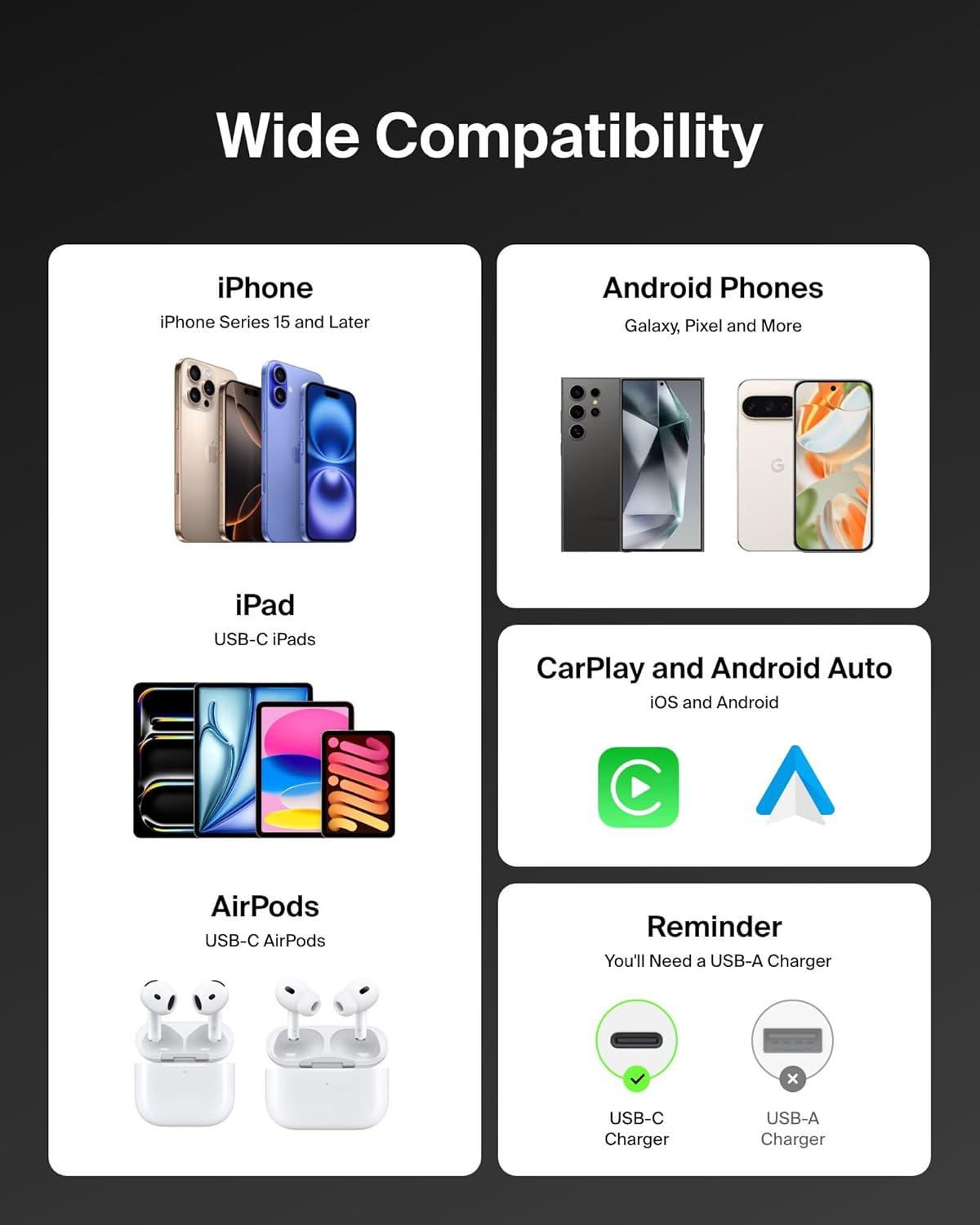 imageBelkin BoostCharge Pro Flex Braided USBC to USBC Charger Cable 2M66FT USBIF Fast Charging Cable for iPhone 16 Series MacBook Pro iPad Pro Galaxy S25 S24 Nintendo Switch 2 amp More WhiteBlackWhite