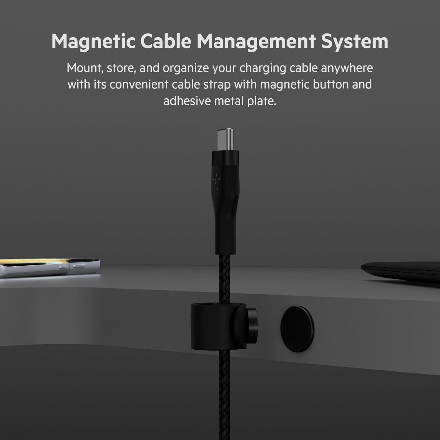 imageBelkin BoostCharge Pro Flex Braided USBC to USBC Charger Cable 2M66FT USBIF Fast Charging Cable for iPhone 16 Series MacBook Pro iPad Pro Galaxy S25 S24 Nintendo Switch 2 amp More WhiteBlack