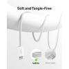 Belkin USB C Cable w/Lightning Connector, 6.6ft – Soft, Flexible Fast-Charging Cable, Lightning Charger Cord for iPhone 14 & Earlier Series, iPad 9th Gen, Airpods & More – Black(White)