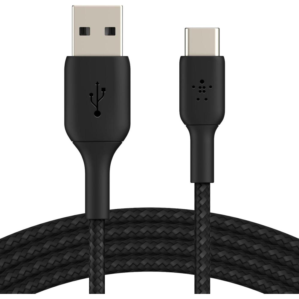 imageBelkin BoostCharge Braided USBC to USBA Charging Cable 33ft1M for iPhone 17 amp 16 Series Samsung Galaxy S25 Series Google Pixel 10 iPad Pro Nintendo Switch 2 Carplay amp More Black 2PackBlack