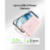 Belkin Portable Charger, Power Bank 10000 mAh w/Integrated Cable – 20W Fast Charge USB-C Power Delivery, iPhone Charger – Apple iPhone 17, Air, Pro, Pro Max, iPad, Samsung Galaxy S25, & More – Black(Pink)