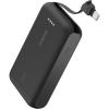 Belkin Portable Charger, Power Bank 10000 mAh w/Integrated Cable – 20W Fast Charge USB-C Power Delivery, iPhone Charger – Apple iPhone 17, Air, Pro, Pro Max, iPad, Samsung Galaxy S25, & More – Black(Black)