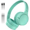 Belkin SoundForm Mini – Wireless Bluetooth Kids Headphones, 30H Battery, 85dB Safe Volume Limit, Built-in Microphone – Toddler On-Ear Earphones for iPhone, iPad, Fire Tablet, Ideal for School – Blue(Mint)