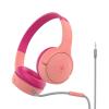 Belkin SoundForm Mini – Wireless Bluetooth Kids Headphones, 30H Battery, 85dB Safe Volume Limit, Built-in Microphone – Toddler On-Ear Earphones for iPhone, iPad, Fire Tablet, Ideal for School – Blue(Pink)