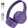 Belkin SoundForm Mini – Wireless Bluetooth Kids Headphones, 30H Battery, 85dB Safe Volume Limit, Built-in Microphone – Toddler On-Ear Earphones for iPhone, iPad, Fire Tablet, Ideal for School – Blue(Purple)