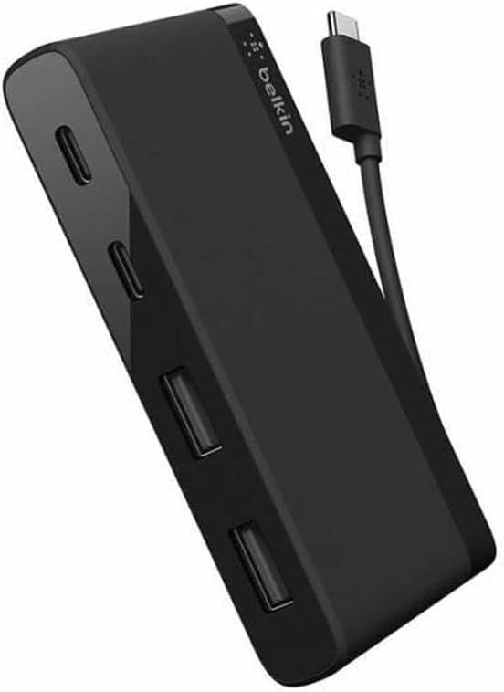imageBelkin 4Port USB C Hub Ultra Portable Design USB Type C Hub Docking Station With Two USB C amp Two USB A Ports USB Hub Connects Via USB C Cable USB Adapter No PassThrough ChargingUSBC Hub
