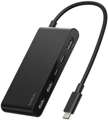 imageBelkin USB C Hub 5Port Hub w 4K HDMI Display 60Hz 100W Power Delivery Fast Data Transfer 5Gbps USB C Multiport Adapter for MacBook iPad Pro Chromebook amp More Upgraded HDMI 20 Black5 in 1 MultiPort
