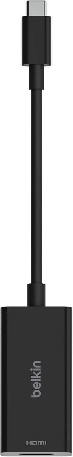 imageBelkin USBC to HDMI 21 Adapter Tethered 433in Cable w 8K 60Hz 4K 144Hz HDR HBR3 DSC HDCP 22 USBIF Works wChromebook Certified for MacBook iPad Pro amp Other USBC Devices Black