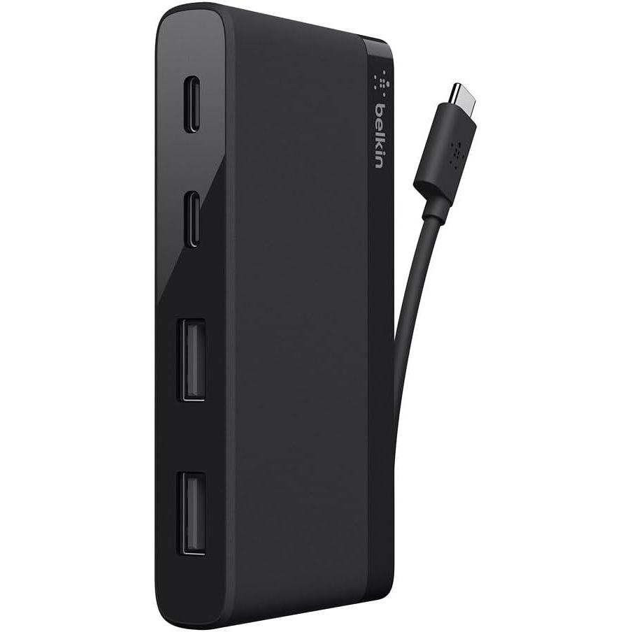imageBelkin 4Port USB C Hub Ultra Portable Design USB Type C Hub Docking Station With Two USB C amp Two USB A Ports USB Hub Connects Via USB C Cable USB Adapter No PassThrough ChargingUSBC Hub
