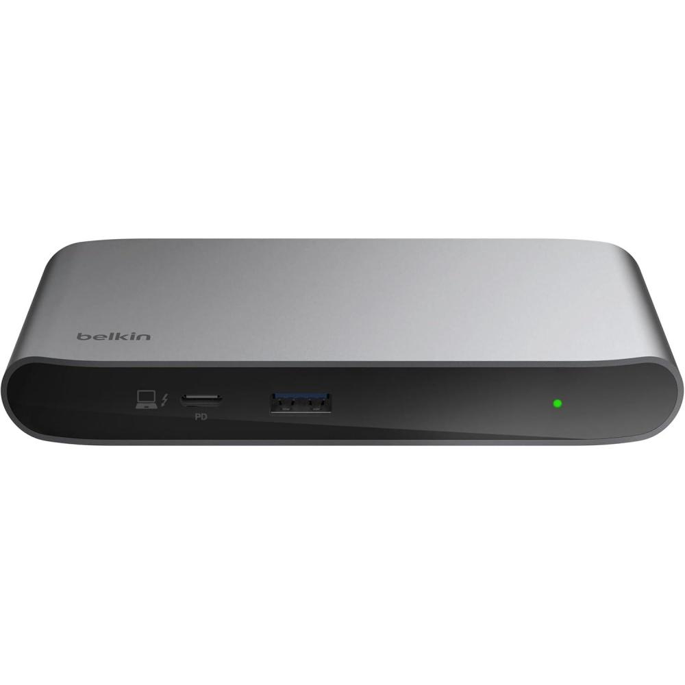 imageBelkin INC013qcSGY 5in1 Thunderbolt 4 Docking Station 40Gbps Data Transfer 96W PD Support Dual 4K60Hz Single 8K30Hz 150W Power Supply Unit amp TB4 Cable 08mSilver