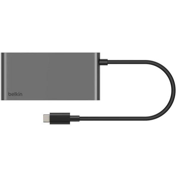 imageBelkin USB C Hub 5Port Hub w 4K HDMI Display 60Hz 100W Power Delivery Fast Data Transfer 5Gbps USB C Multiport Adapter for MacBook iPad Pro Chromebook amp More Upgraded HDMI 20 Grey