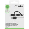 Belkin 3-Feet Micro-USB Cable with Lightning Connector Adapter – Retail Packaging – Black