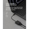 Belkin USB-C to Ethernet Adapter, Gigabit Ethernet Port Compatible w/ USB-C Devices, USB-C to Ethernet Cable for MacBook Pro & Dell XPS 13” Laptops, Ethernet USB-C Hub, Ethernet USB-C Adapter – Black(Ethernet + Charging (100W))