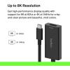 Belkin USB-C to HDMI 2.1 Adapter, Tethered 4.33in Cable w/ 8K @ 60Hz, 4K @ 144Hz, HDR, HBR3, DSC, HDCP 2.2, USB-IF – Works w/Chromebook, Certified for MacBook, iPad Pro, & Other USB-C Devices – Black