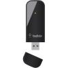 Belkin N600 DB F9L1101 Wireless Dual-Band USB Adapter, Up to 300Mbps Speed (Black)