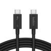 Belkin USB-C Thunderbolt 5 Cable, 240W Power Delivery, Bandwidth Boost up to 120Gbps, 3X Faster Data Transfer, 4K UHD Image Resolution, 1m USB C Cable, Intel Certified – Black