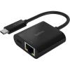 Belkin USB-C to Ethernet Adapter, Gigabit Ethernet Port Compatible w/ USB-C Devices, USB-C to Ethernet Cable for MacBook Pro & Dell XPS 13” Laptops, Ethernet USB-C Hub, Ethernet USB-C Adapter – Black(Ethernet + Charging (60W))