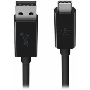 Belkin 3.1 USB A To USB C Cable Compatible W/ Thunderbolt 3 – USB C Cable For Macbook Pro, Galaxy & More – Data Transfer Up To 10gbps – For USB C, Thunderbolt 3 Devices & Ultra Hd – 3.3ft/1m – Black(3 feet)