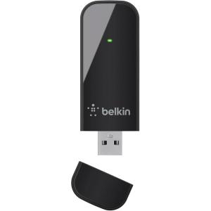 Belkin N600 DB F9L1101 Wireless Dual-Band USB Adapter, Up to 300Mbps Speed (Black)