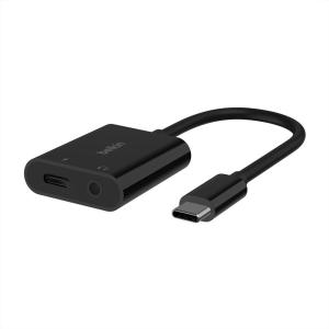 Belkin RockStar™ 3.5mm Audio with USB-C Charge Adaptor Included, USB-C Audio Adaptor Compatible with iPad Pro, Galaxy, Note, Google Pixel, LG G6, Sony Xperia, OnePlus and More – Black