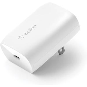 Belkin USB C Charger Block 30W, Fast Charging – iPhone 17, Air, Pro, Pro Max, Samsung Galaxy S25, iPad, AirPods, Apple Watch, Nintendo Switch 2 & More – White(30W)