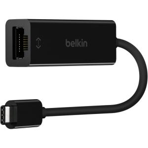 Belkin USB-C to Ethernet Adapter, Gigabit Ethernet Port Compatible w/ USB-C Devices, USB-C to Ethernet Cable for MacBook Pro & Dell XPS 13” Laptops, Ethernet USB-C Hub, Ethernet USB-C Adapter – Black(Ethernet Adapter Only)