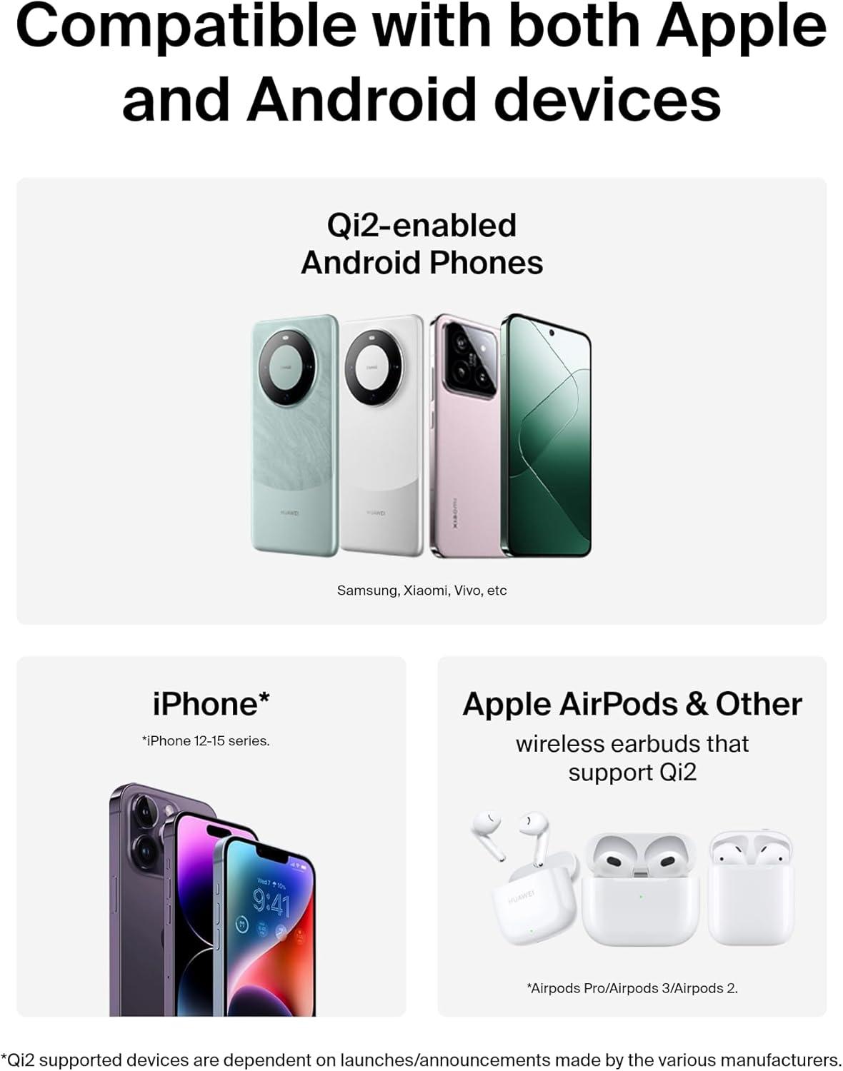 imageBelkin 3in1 MagSafeCompatible iPhone Charger Foldable Magnetic Qi2 Certified MagSafe Charging Station for Phone Apple Watch AirPods Wireless for Multiple DevicesBlack