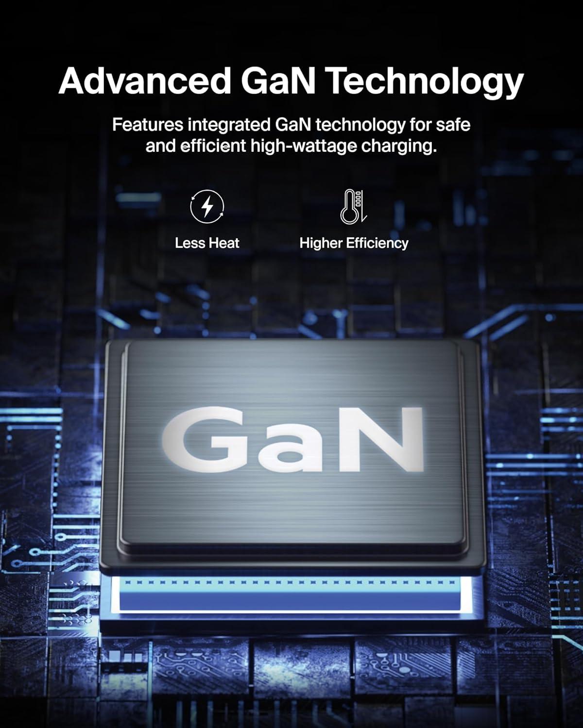 imageBelkin 4Port USB C Charger Block 200W GaN Charger USBC PD 31 Fast Charge 5ft Power Cord MacBook Apple iPhone 17 iPad Samsung Galaxy S25 Google Pixel 10 Nintendo Switch 2 amp More White