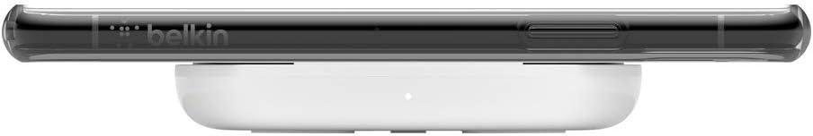 imageBelkin Quick Charge Wireless Charging Pad  10W QiCertified Charger Pad for iPhone Samsung Galaxy Apple Airpods Pro amp More  Charge While Listening to Music Streaming Videos amp Video Calls  White