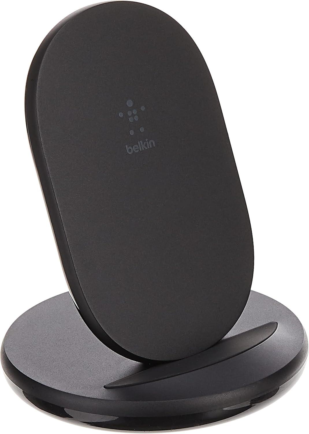 imageBelkin Quick Charge Wireless Charging Stand 15W QiCertified Charger Stand for iPhone Galaxy Pixel amp More Charge While Listening to Music Video Streaming amp Video Calling Black No PSU15W No Power Supply 2Pack