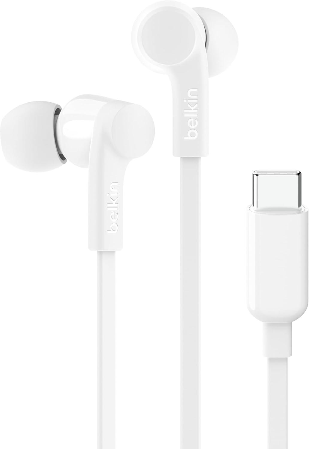 imageBelkin SoundForm Wired Earbuds with USBC Connector inEar Earphones wMicrophone USBC Headphones for iPhone 17 iPhone 16 iPad mini Galaxy S25 Google Pixel 9 Android and More BlackWhite