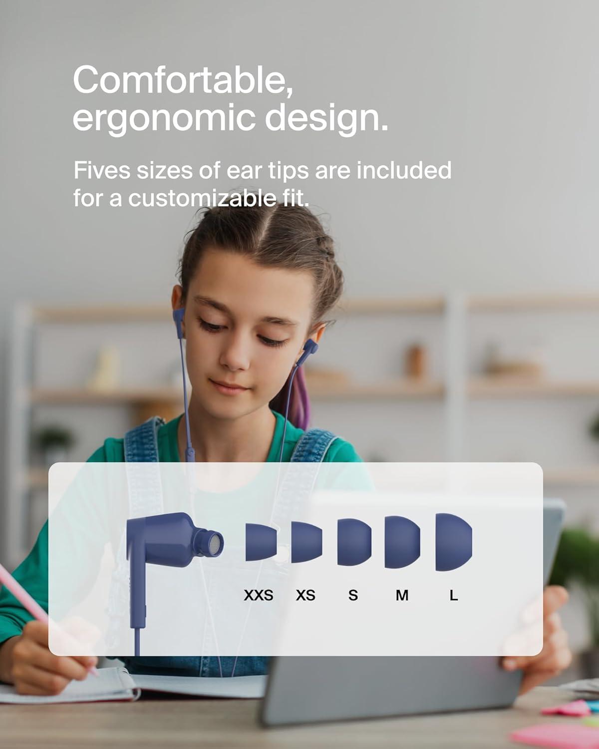 imageBelkin SoundForm Wired Earbuds with USBC Connector inEar Earphones wMicrophone USBC Headphones for iPhone 17 iPhone 16 iPad mini Galaxy S25 Google Pixel 9 Android and More BlackBlue